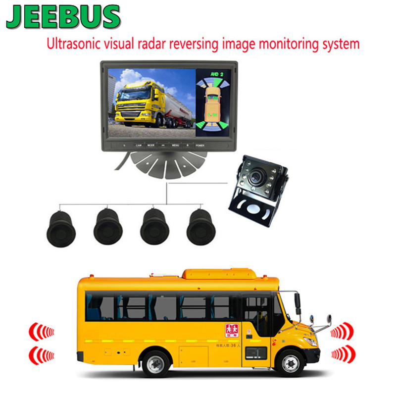 Ultrasonic Digital Visual Radar Parking Sensor Monitor System for Truck Bus